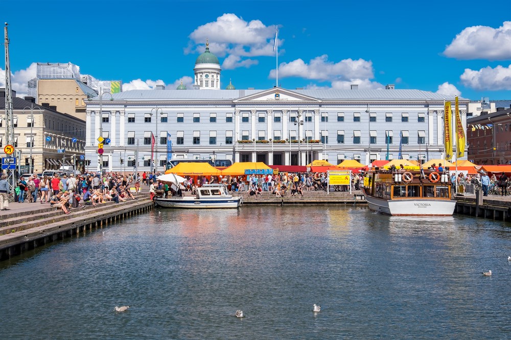 gemoedelijke markt van Helsinki
